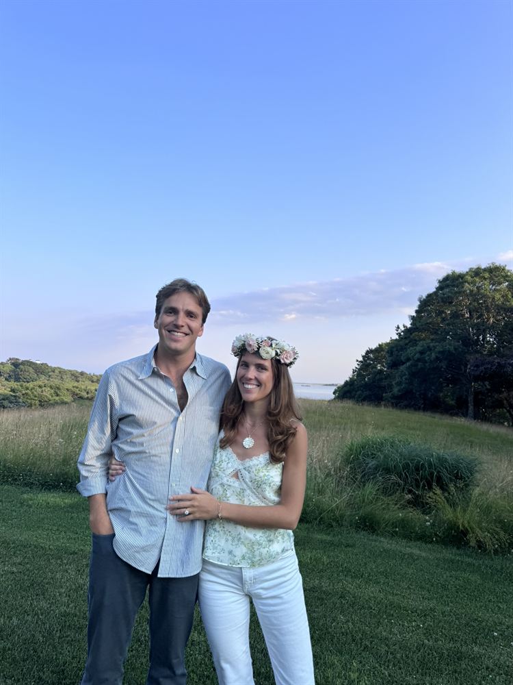 In a field by the water, Cami in a flower crown